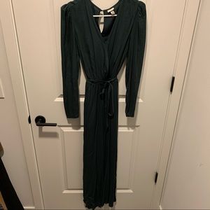 Emerald Green Long Sleeve Jumpsuit